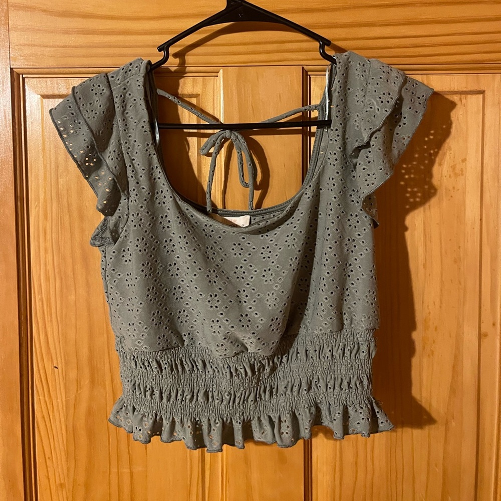 Green blouse